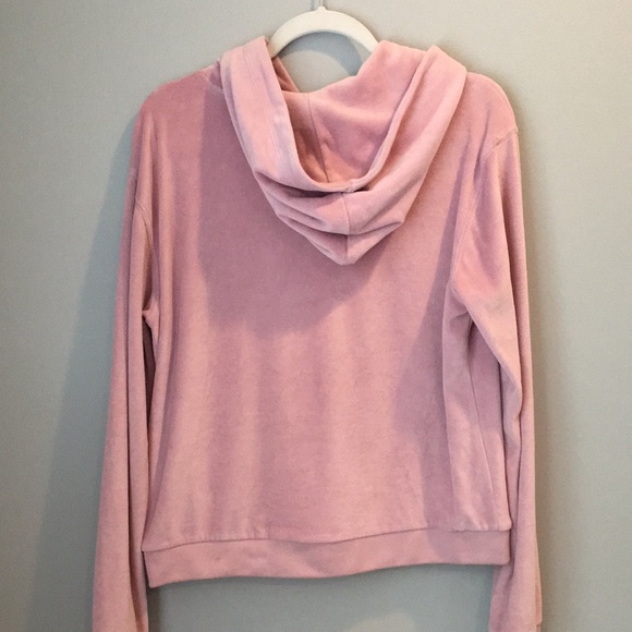 LA Hearts | Cropped Pink Velour  Hoodie EUC - Picture 8 of 8